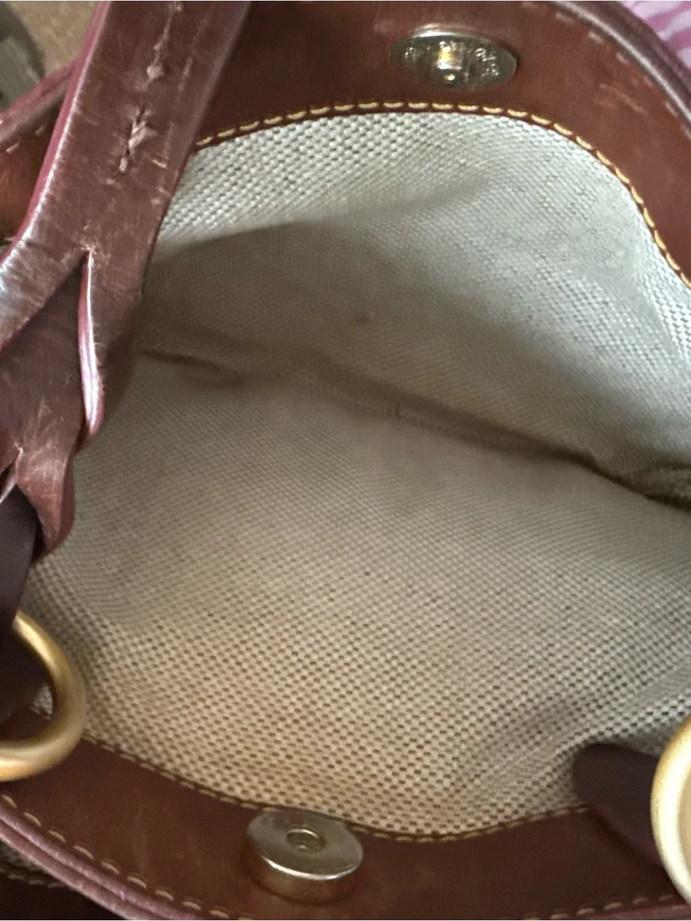 Dooney & Bourke Brown Florentine Large Zip Barlow